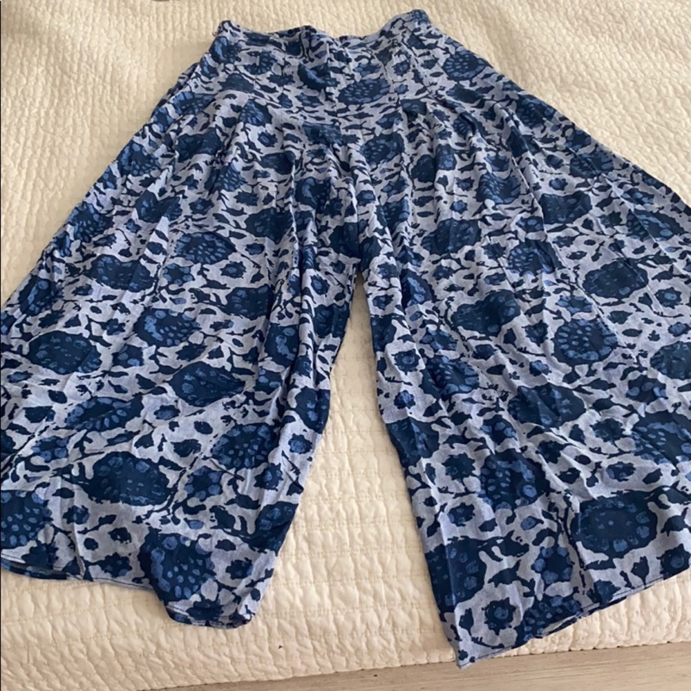 Free People Cropped High Waisted wide leg pants